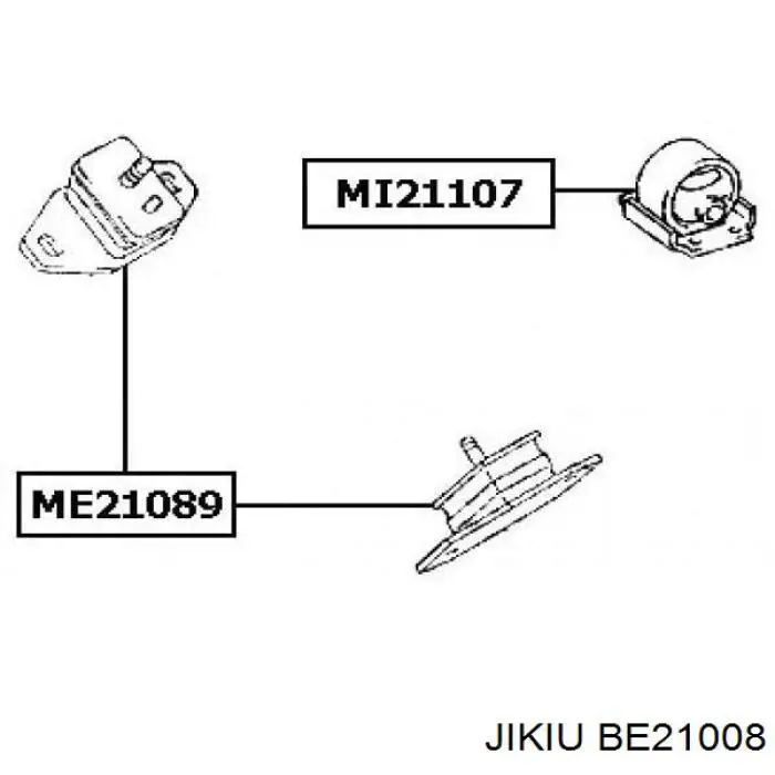 BE21008 Jikiu soporte de motor trasero