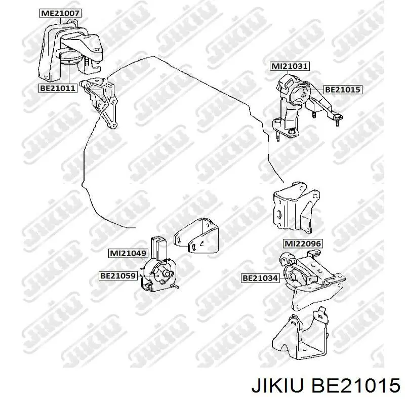 BE21015 Jikiu soporte de motor trasero