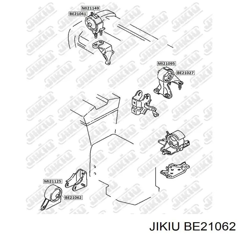 BE21062 Jikiu soporte motor delantero