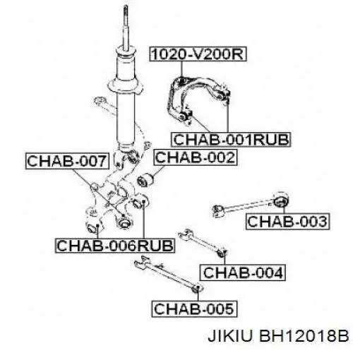 BH12018B Jikiu silentblock de brazo de suspensión trasero superior