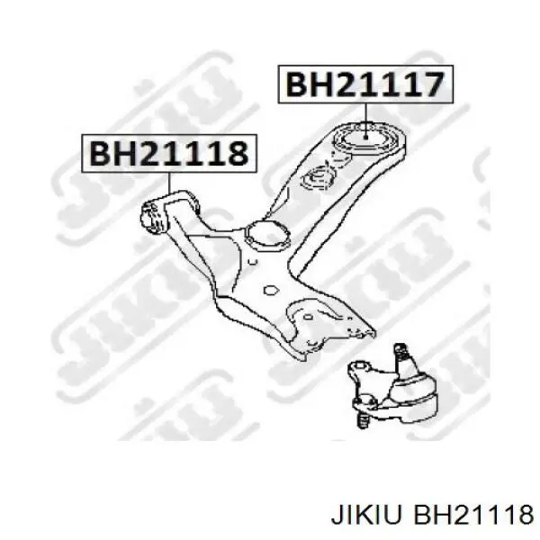 Silentblock de suspensión delantero inferior Toyota Auris E15