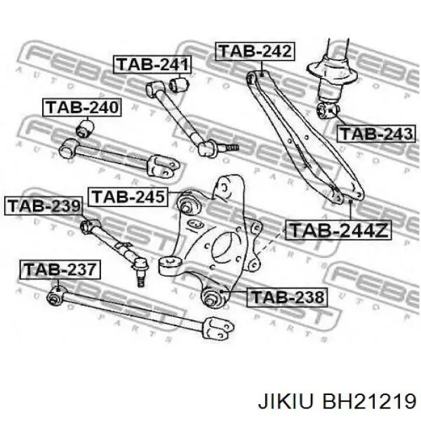 BH21219 Jikiu silentblock de brazo de suspensión trasero superior