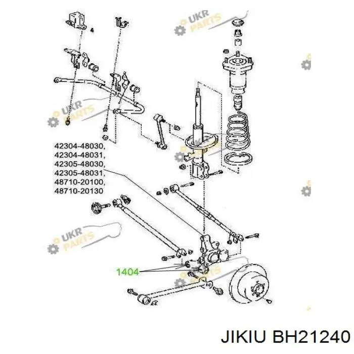 BH21240 Jikiu silentblock de mangueta trasera