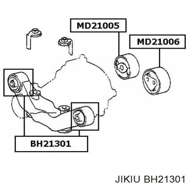 BH21301 Jikiu silentblock,suspensión, cuerpo del eje trasero, delantero