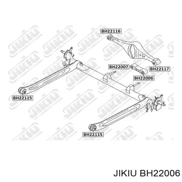 BH22006 Jikiu silentblock de brazo suspensión trasero transversal