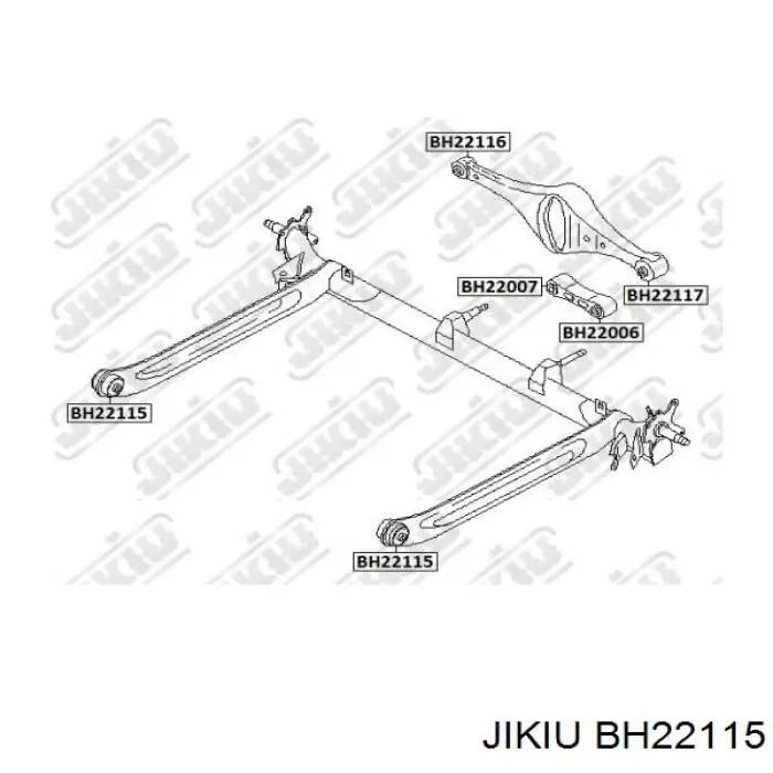 BH22115 Jikiu suspensión, cuerpo del eje trasero