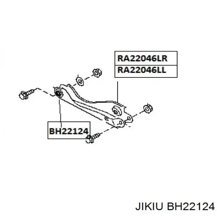 BH22124 Jikiu suspensión, barra transversal trasera, interior