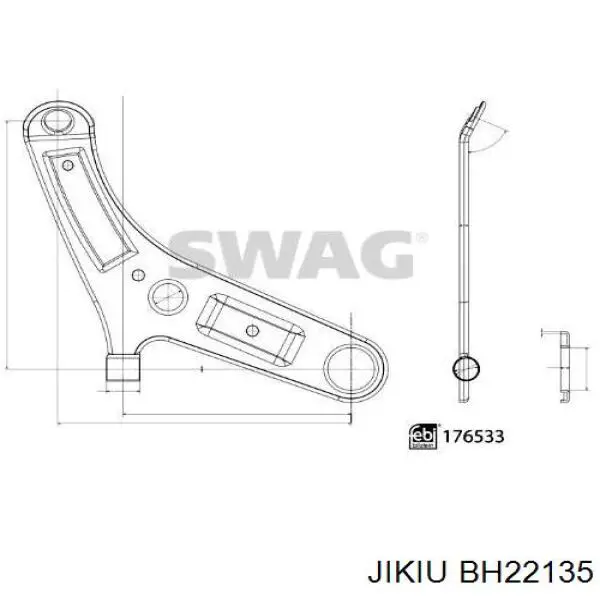 BH22135 Jikiu silentblock de suspensión delantero inferior