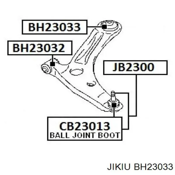BH23033 Jikiu silentblock de suspensión delantero inferior