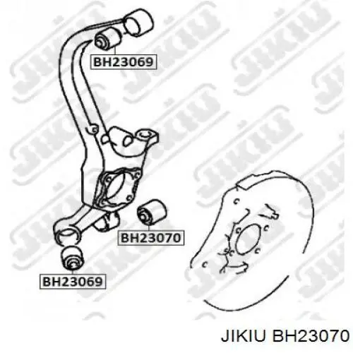 BH23070 Jikiu silentblock de mangueta trasera