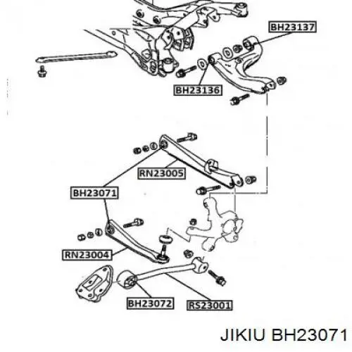 BH23071 Jikiu suspensión, barra transversal trasera, interior