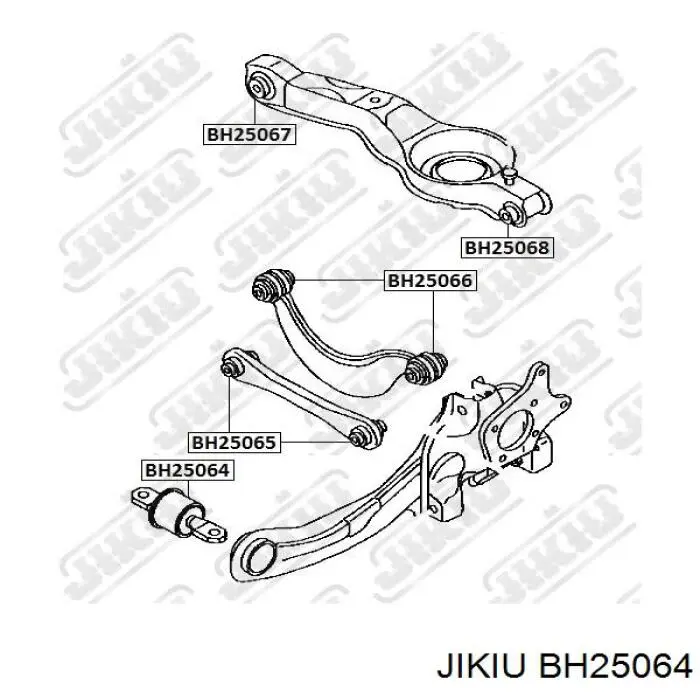 BH25064 Jikiu bloque silencioso trasero brazo trasero delantero