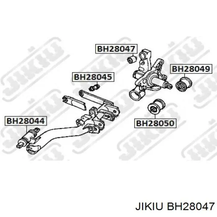 BH28047 Jikiu silentblock de brazo de suspensión trasero superior