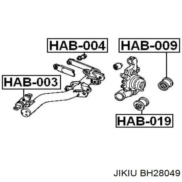 BH28049 Jikiu silentblock de mangueta trasera