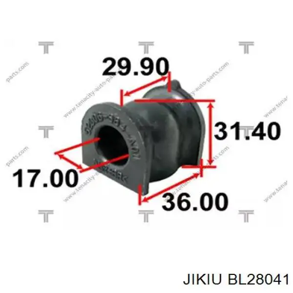 BL28041 Jikiu casquillo de barra estabilizadora trasera