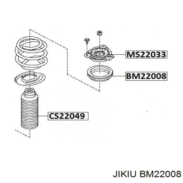 BM22008 Jikiu rodamiento amortiguador delantero