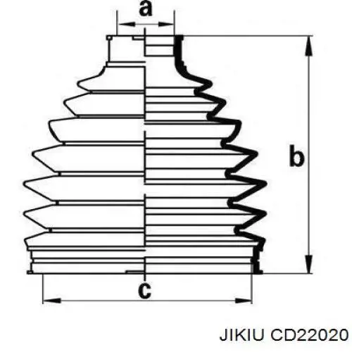 CD22020 Jikiu fuelle, árbol de transmisión delantero exterior