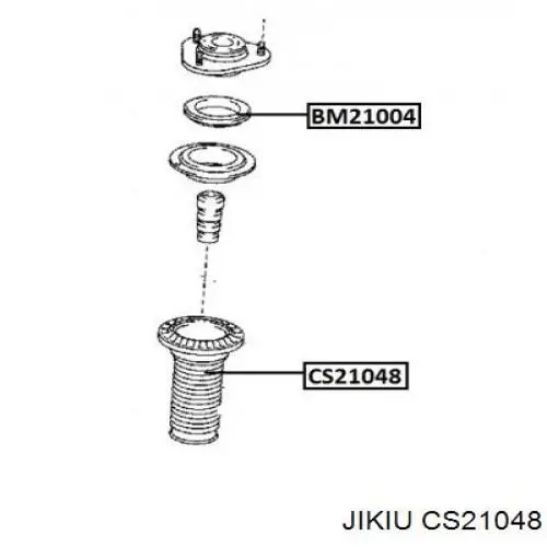 CS21048 Jikiu caperuza protectora/fuelle, amortiguador delantero