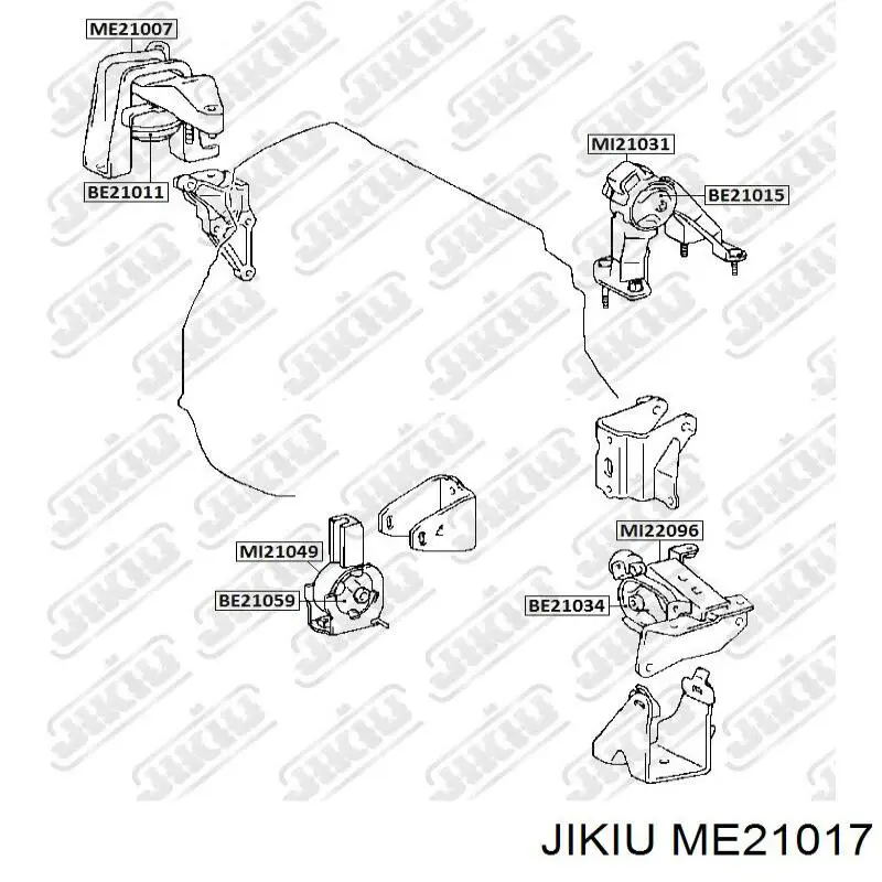 ME21017 Jikiu soporte de motor derecho