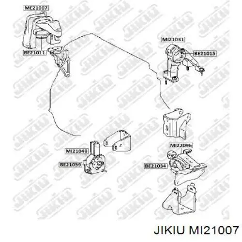 MI21007 Jikiu soporte de motor derecho