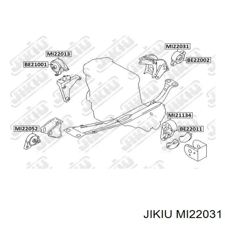 MI22031 Jikiu soporte de motor trasero