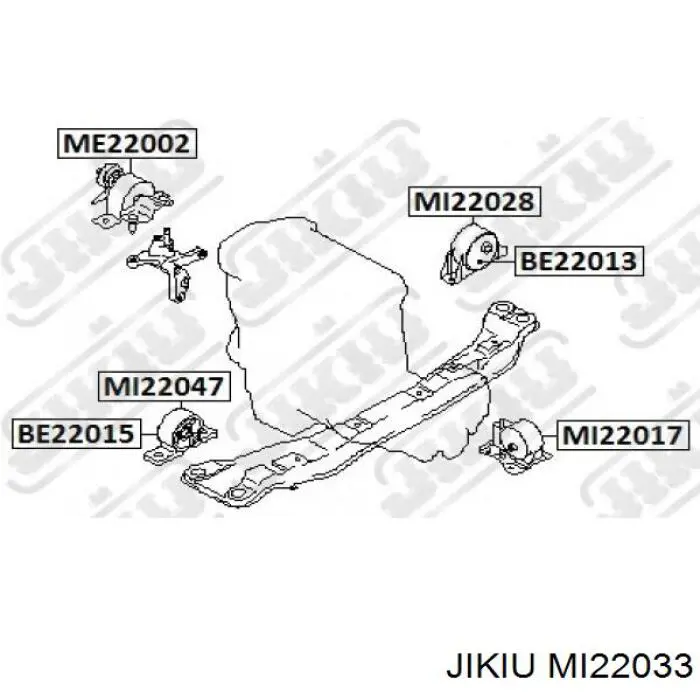 MI22033 Jikiu soporte de motor trasero