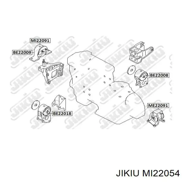 MI22054 Jikiu soporte motor delantero