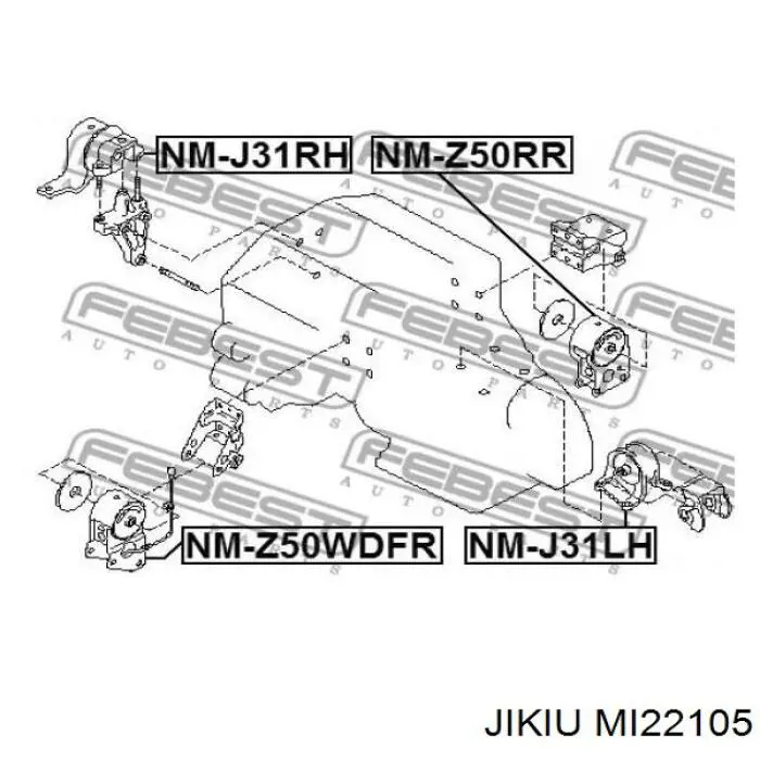 MI22105 Jikiu soporte motor delantero