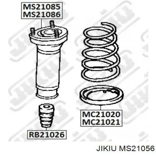 MS21056 Jikiu soporte amortiguador trasero derecho