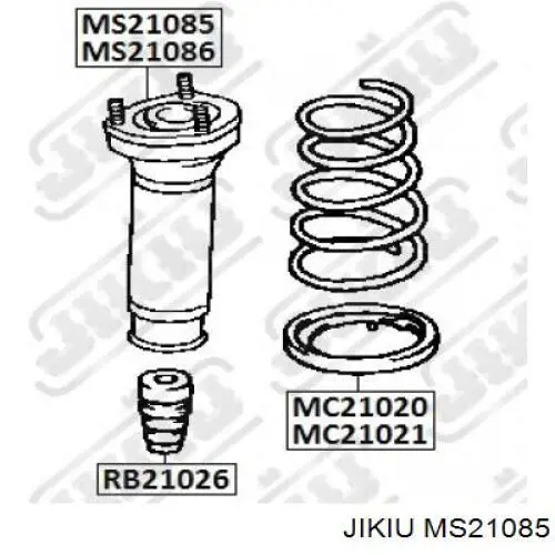 MS21085 Jikiu soporte amortiguador trasero derecho