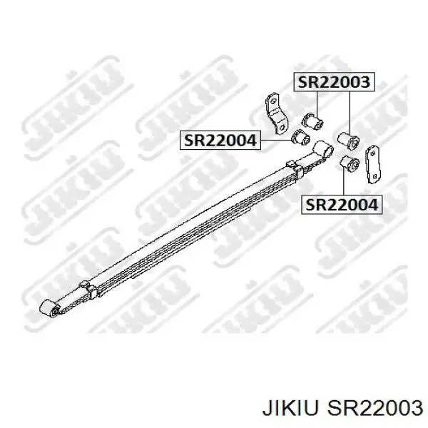 sr22003 Jikiu silentblock trasero de ballesta trasera