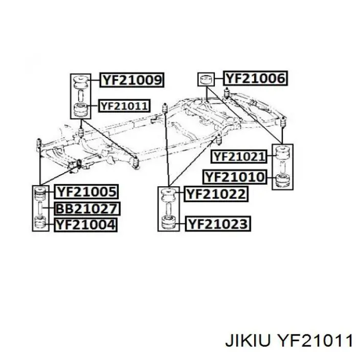 YF21011 Jikiu casquillo, suspensión de cabina