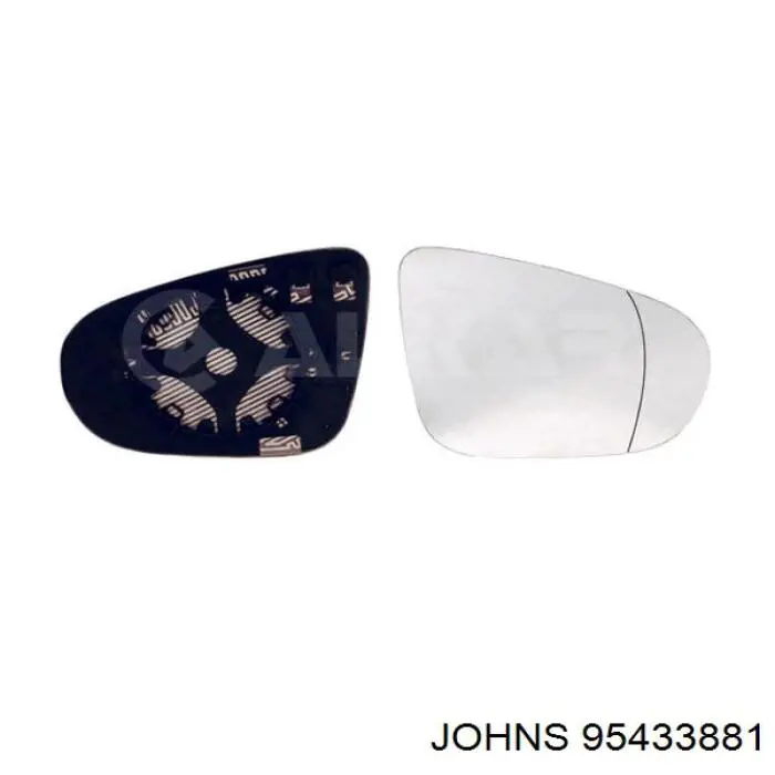 95433881 Johns cristal de espejo retrovisor exterior derecho