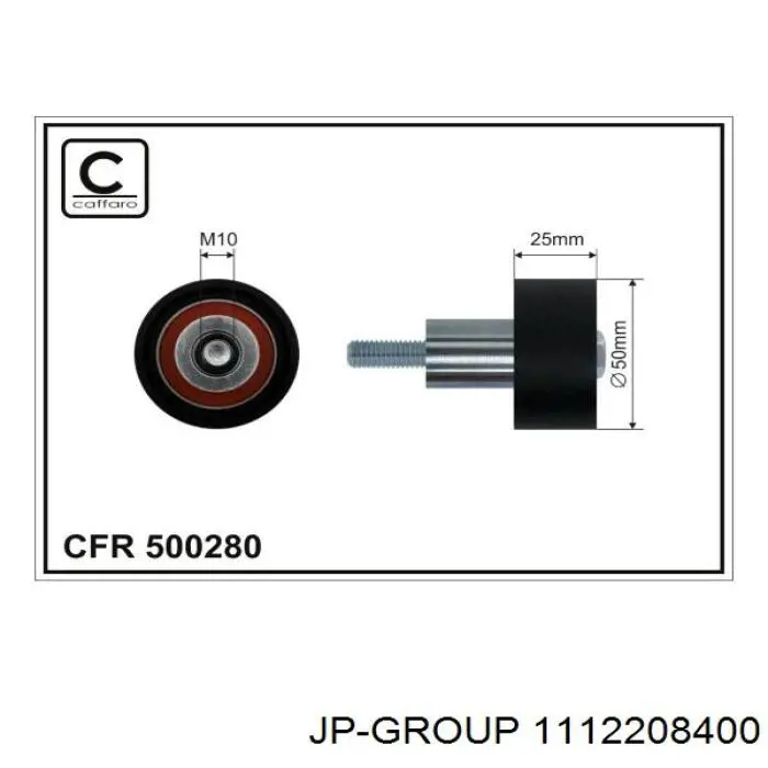 1112208400 JP Group rodillo intermedio de correa dentada