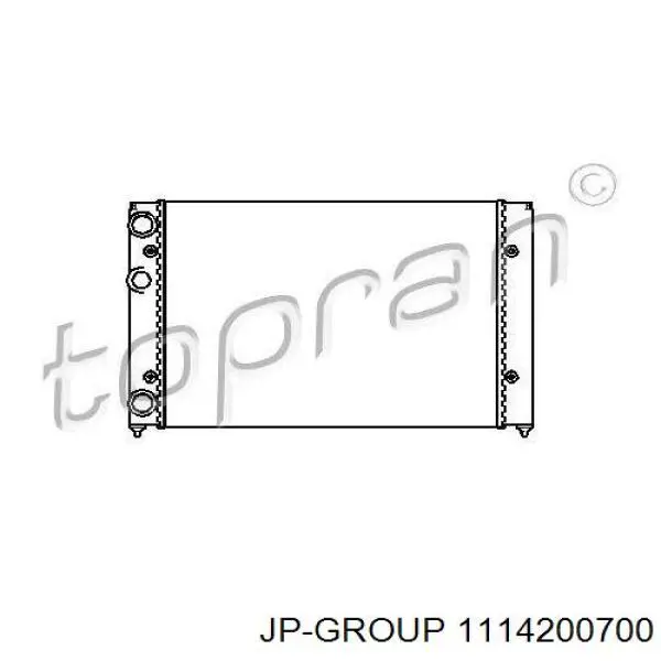 1114200700 JP Group radiador refrigeración del motor