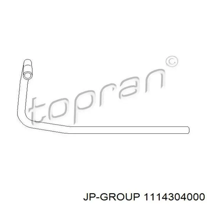 1114304000 JP Group tubería de radiador, tuberia flexible calefacción, inferior
