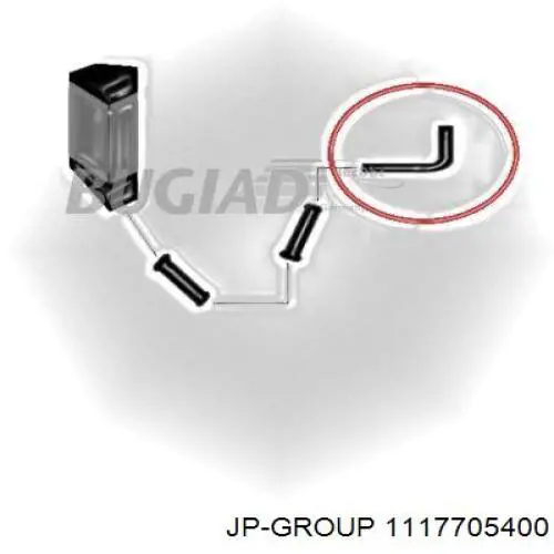 1117705400 JP Group tubo intercooler