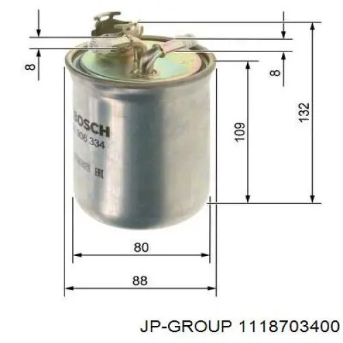 1118703400 JP Group filtro de combustible