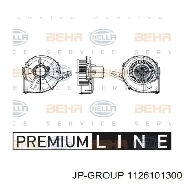 Ventilador habitáculo 1126101300 JP Group