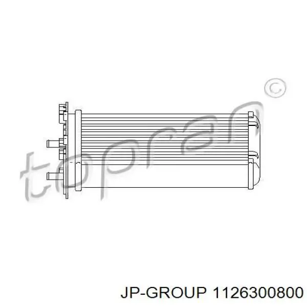 1126300800 JP Group radiador de calefacción trasero