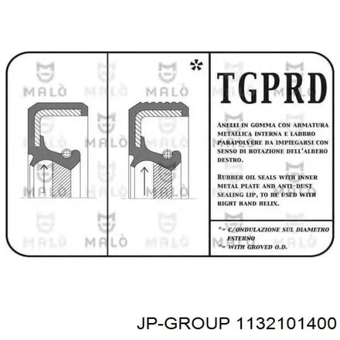 Retén del eje primario de la transmisión 91216689003 Honda