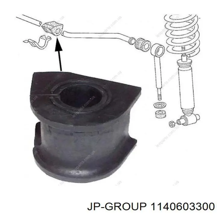 Buje estabilizador delantero exterior 251411045 VAG