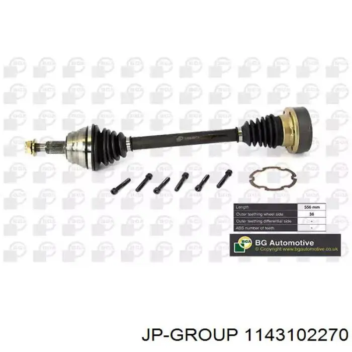 Semieje delantero izquierdo 5223 Cevam