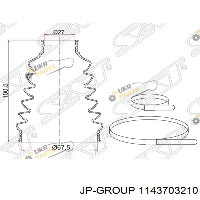Fuelle transmisión delantero exterior JP Group 1143703210 precio, desde 11,23 EUR