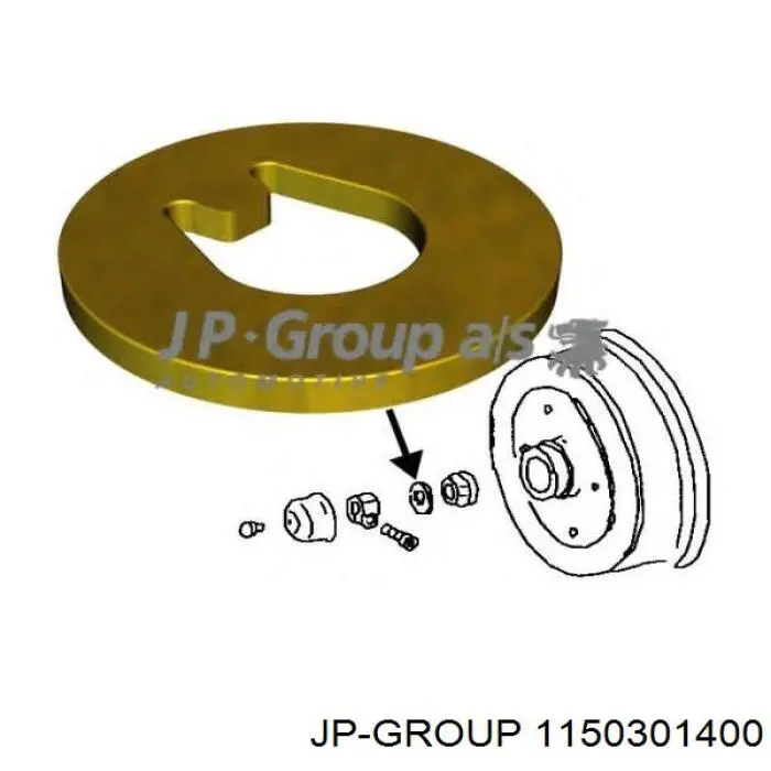 Silentblock del brazo superior de suspensión trasera 1150301400 JP Group