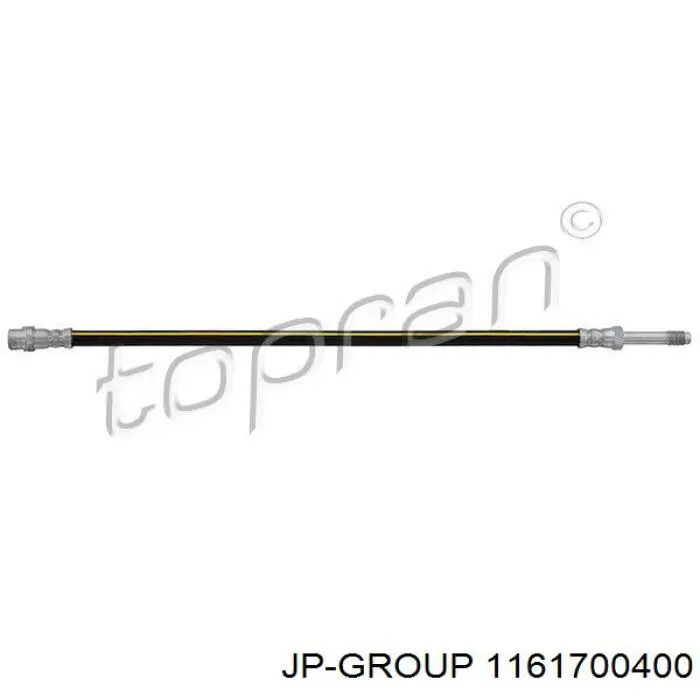 Tubo flexible de frenos trasero JP GROUP 1161700400