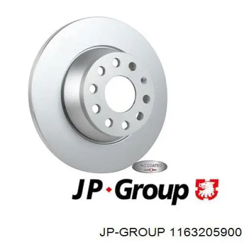 1163205900 JP Group disco de freno trasero