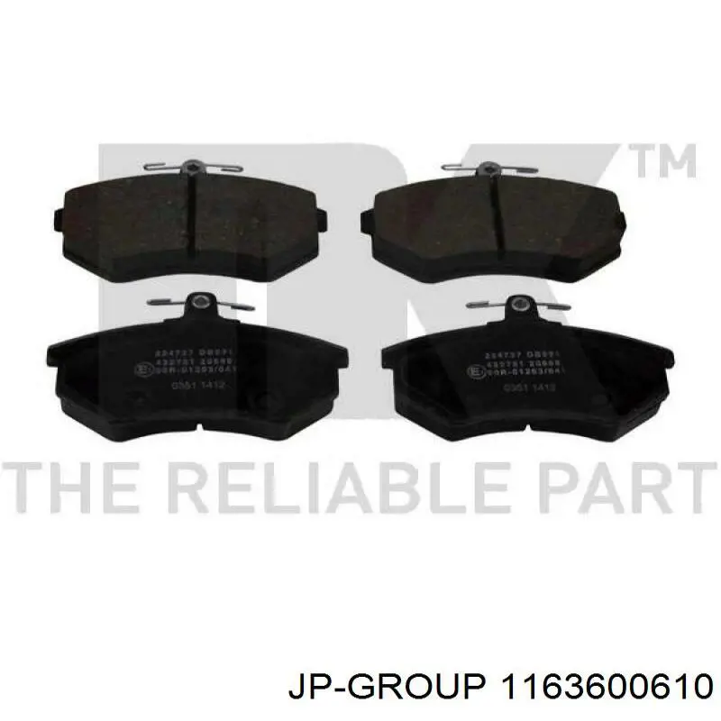 Comprar 1163600610 JP Group Pastillas delanteras de freno