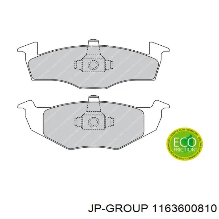 1163600810 JP Group pastillas de freno delanteras