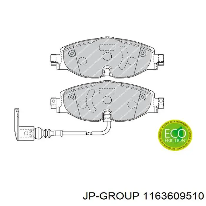 1163609510 JP Group pastillas de freno delanteras